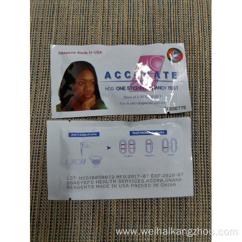 Pregnancy hcg Test cassette Rapid test kit